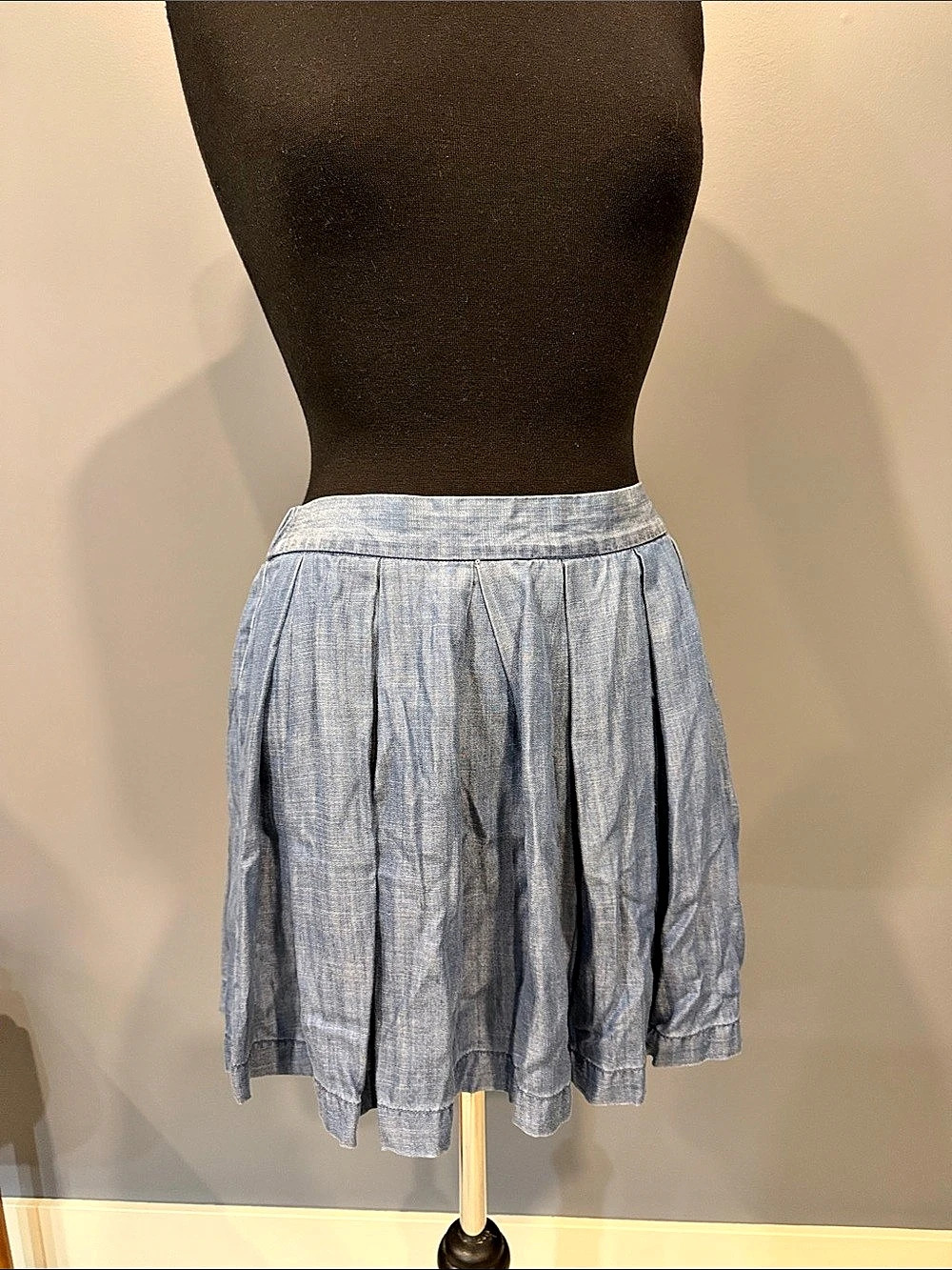 American Eagle Outfitters Pleated Skirt in Blue Like New
